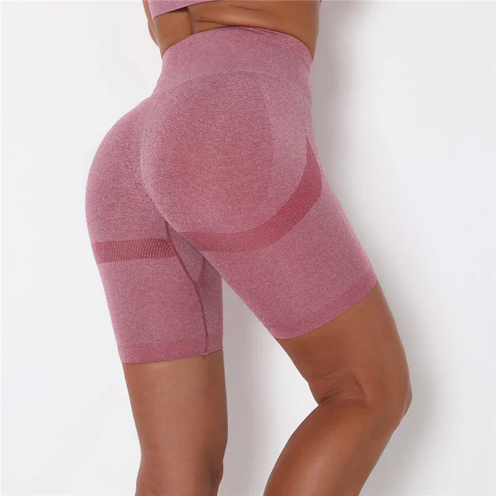 Women Shorts Yoga Gym Seamless High Waist Workout Cycling Sports Clothes