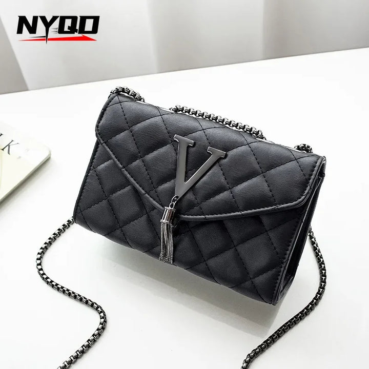 Classic Ladies Diamond Shoulder Crossbody Square Bag Luxury Handbags and Purse