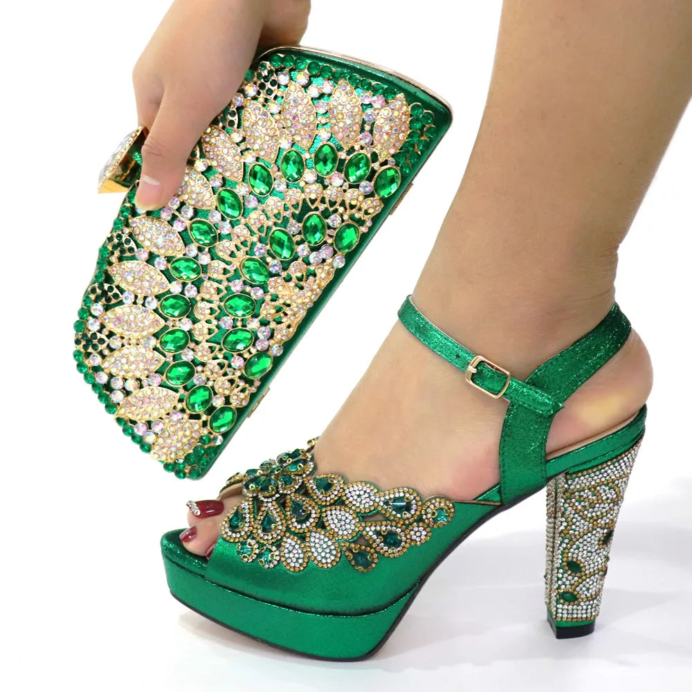 African Shoes And Bag Matching Set