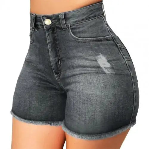 Women's denim shorts Summer Lady Clothing High Waist Denim Shorts