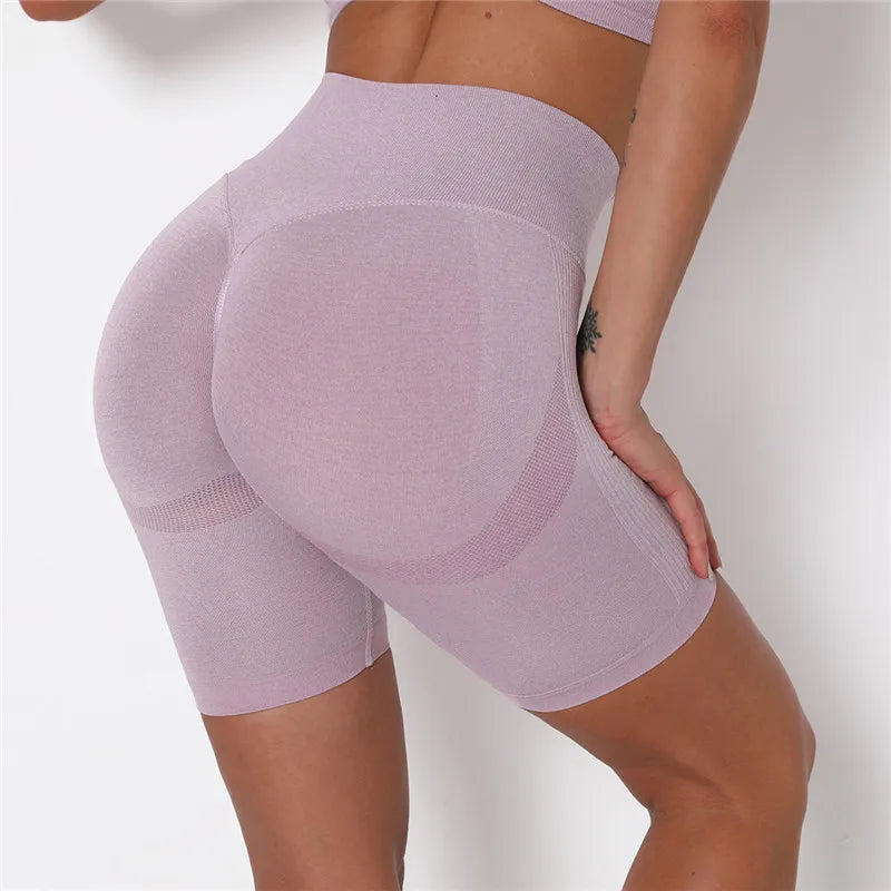Women Shorts Yoga Gym Seamless High Waist Workout Cycling Sports Clothes
