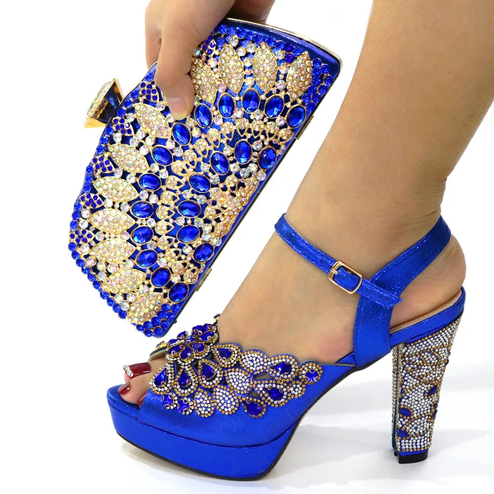 African Shoes And Bag Matching Set