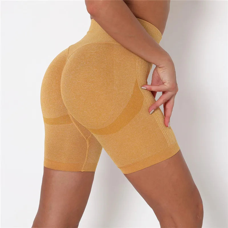 Women Shorts Yoga Gym Seamless High Waist Workout Cycling Sports Clothes