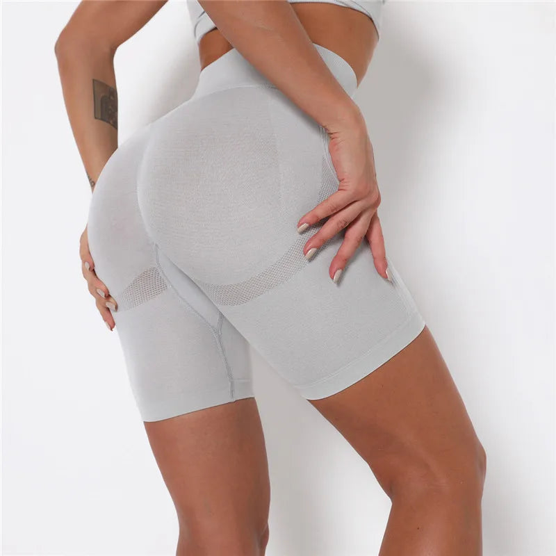 Women Shorts Yoga Gym Seamless High Waist Workout Cycling Sports Clothes