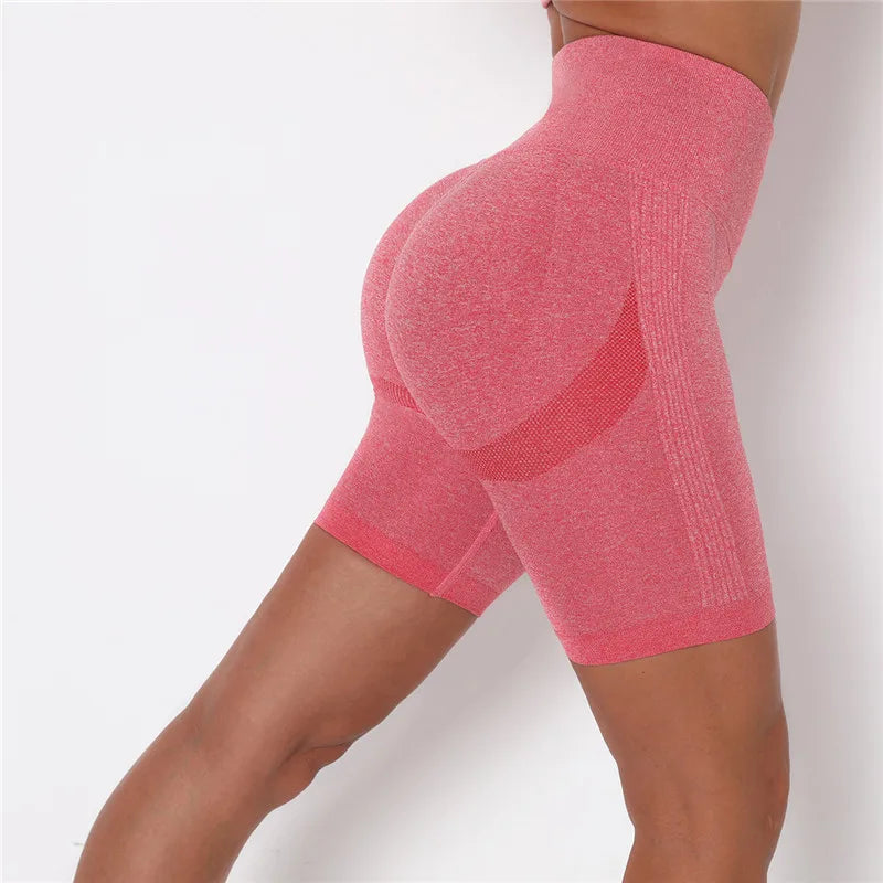 Women Shorts Yoga Gym Seamless High Waist Workout Cycling Sports Clothes