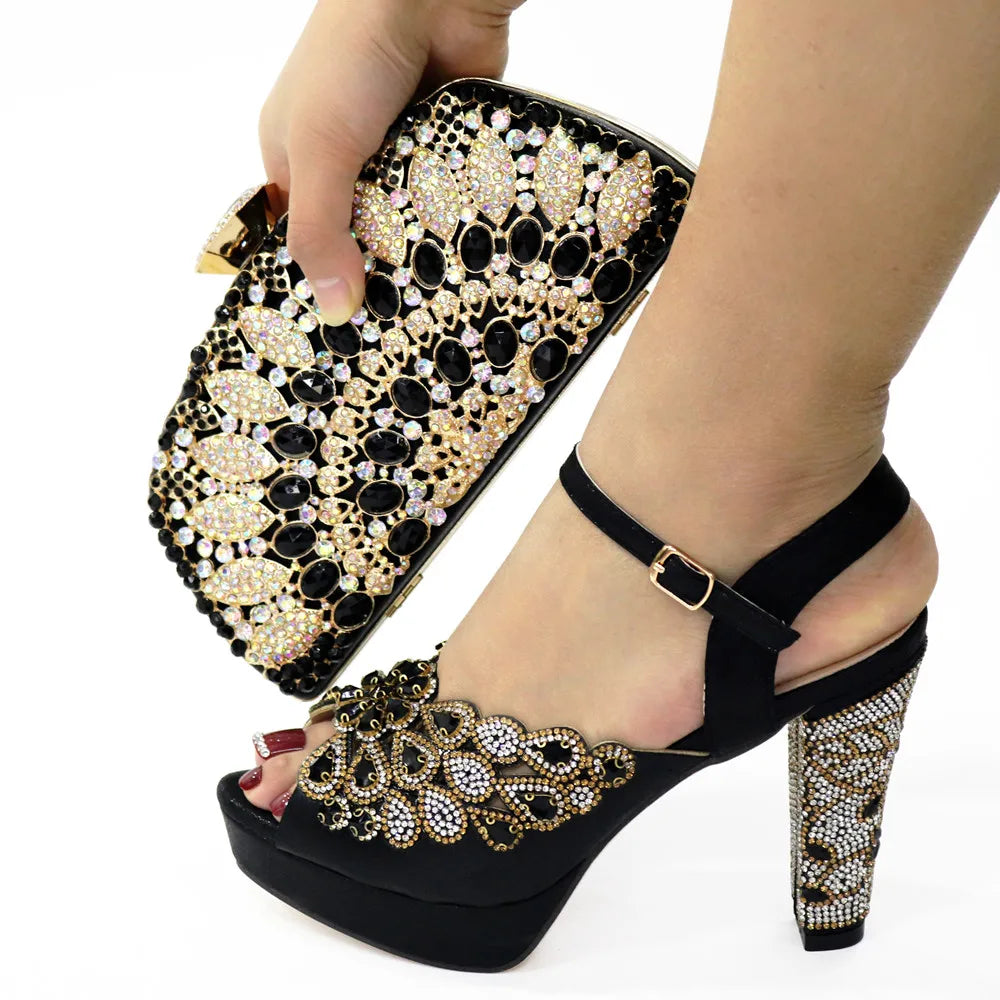 African Shoes And Bag Matching Set