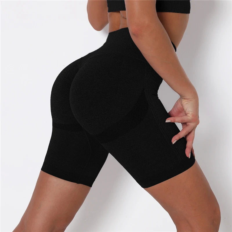 Women Shorts Yoga Gym Seamless High Waist Workout Cycling Sports Clothes