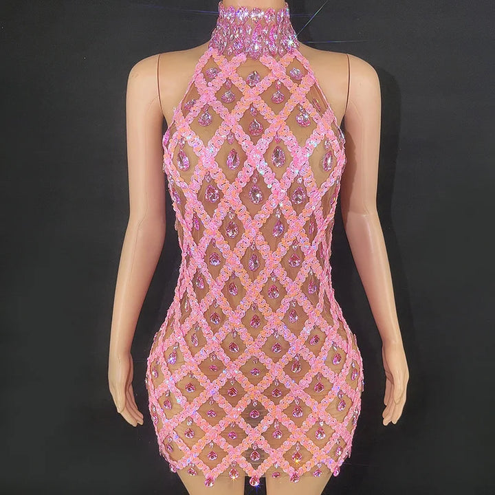 New Mesh Dress Luxury Evening Celebrate Prom Birthday Party