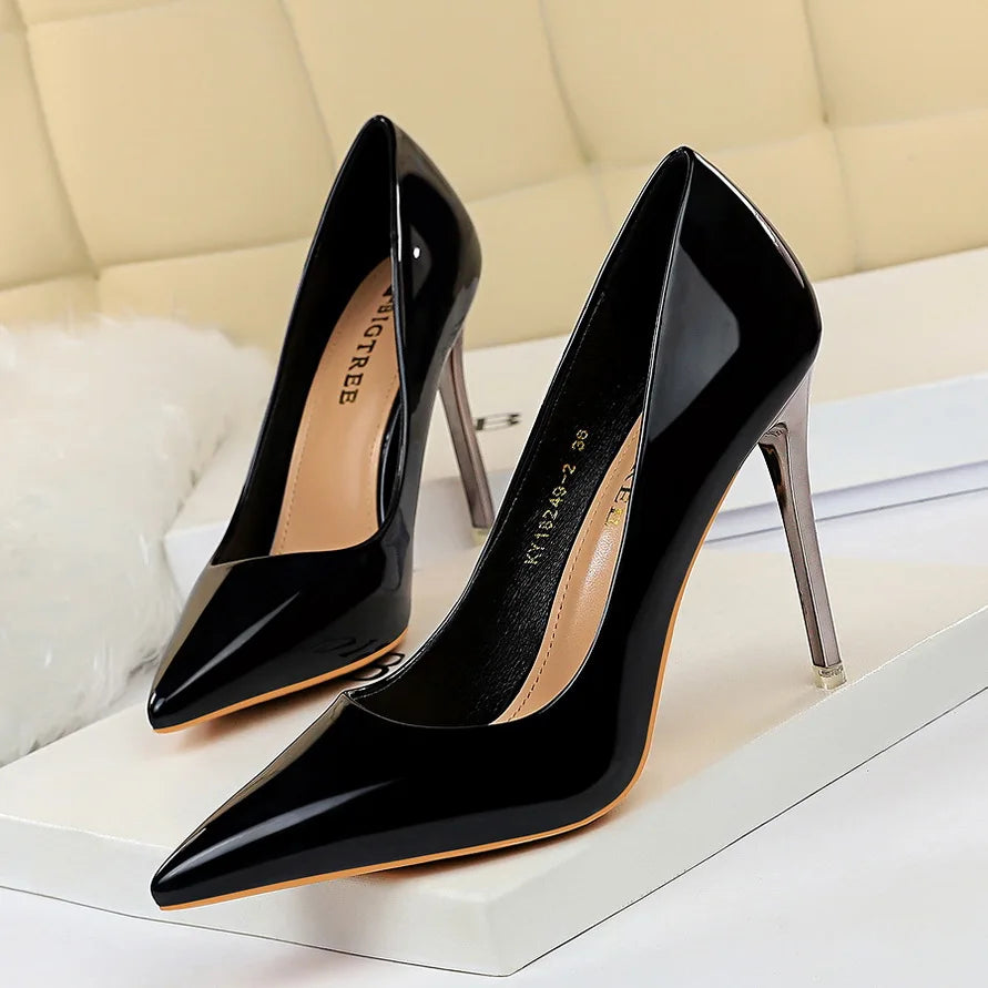 Women Fetish 10.5cm High Heels Pumps Lady Scarpins Office Party Shoes