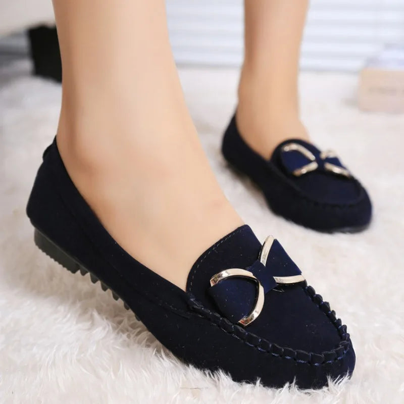 Ladies Elegant Butterfly-Knot Comfortable Shoes Women Soft Classic Office Shoes