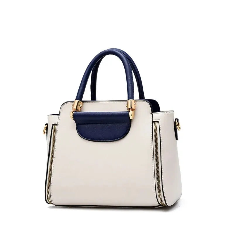 Striped Crossbody Bag, Women's Elegant Office & Work Purse