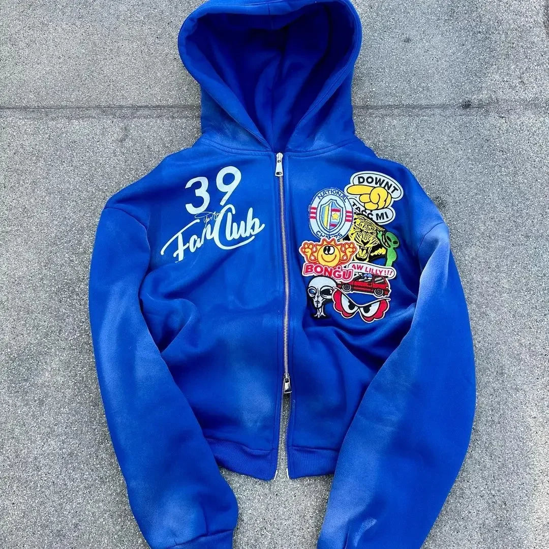 Designer Hoodis Mens And Womens Street Retro Hip Hop Loose Sweatshirt