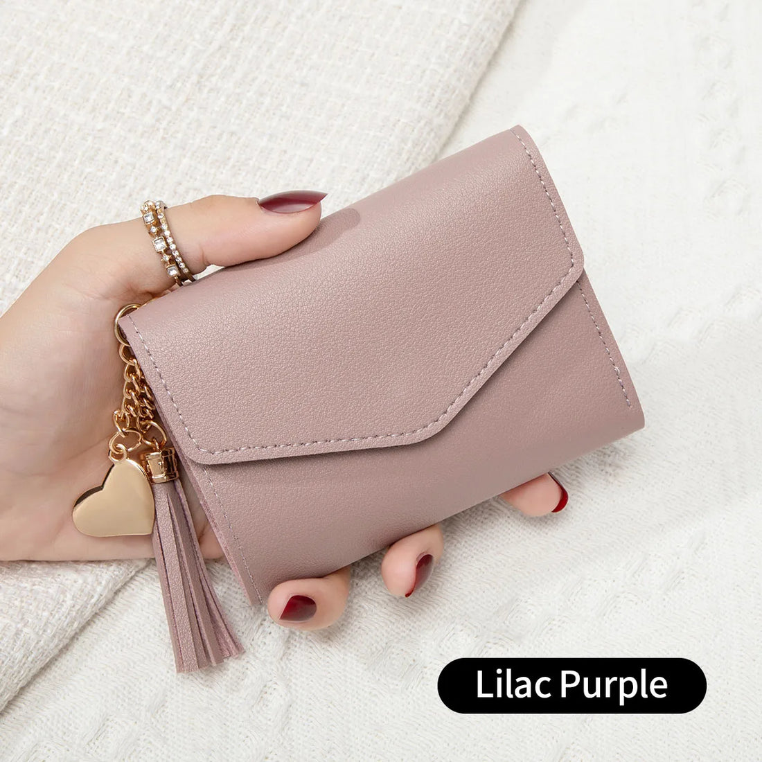 Fashion ultra-thin tri-fold hand-held coin purse minimalist credit card
