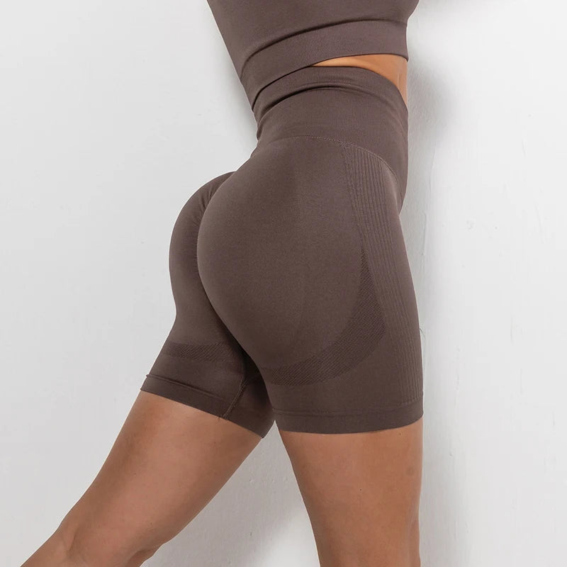 Women Shorts Yoga Gym Seamless High Waist Workout Cycling Sports Clothes