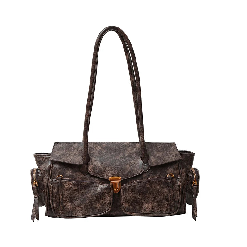 Multi Pockets Large Capacity Satchels 2025 Winter Latest Luxury Handbags