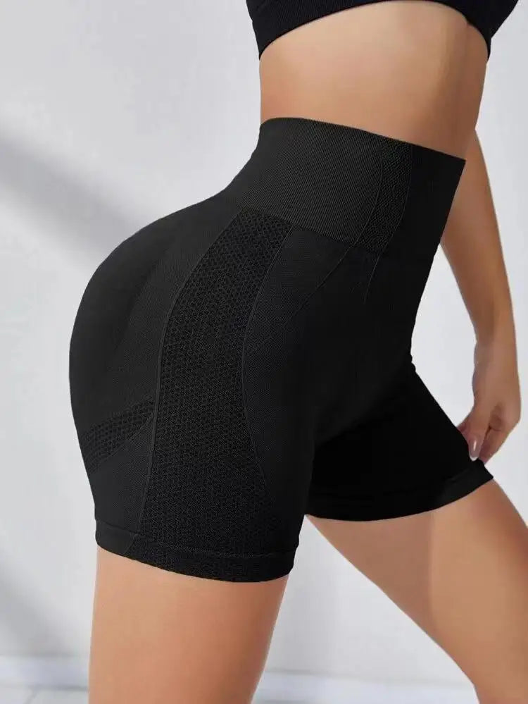 High Waist Butt Liftting Gym Trainning Yoga Fitness Three Point Shorts