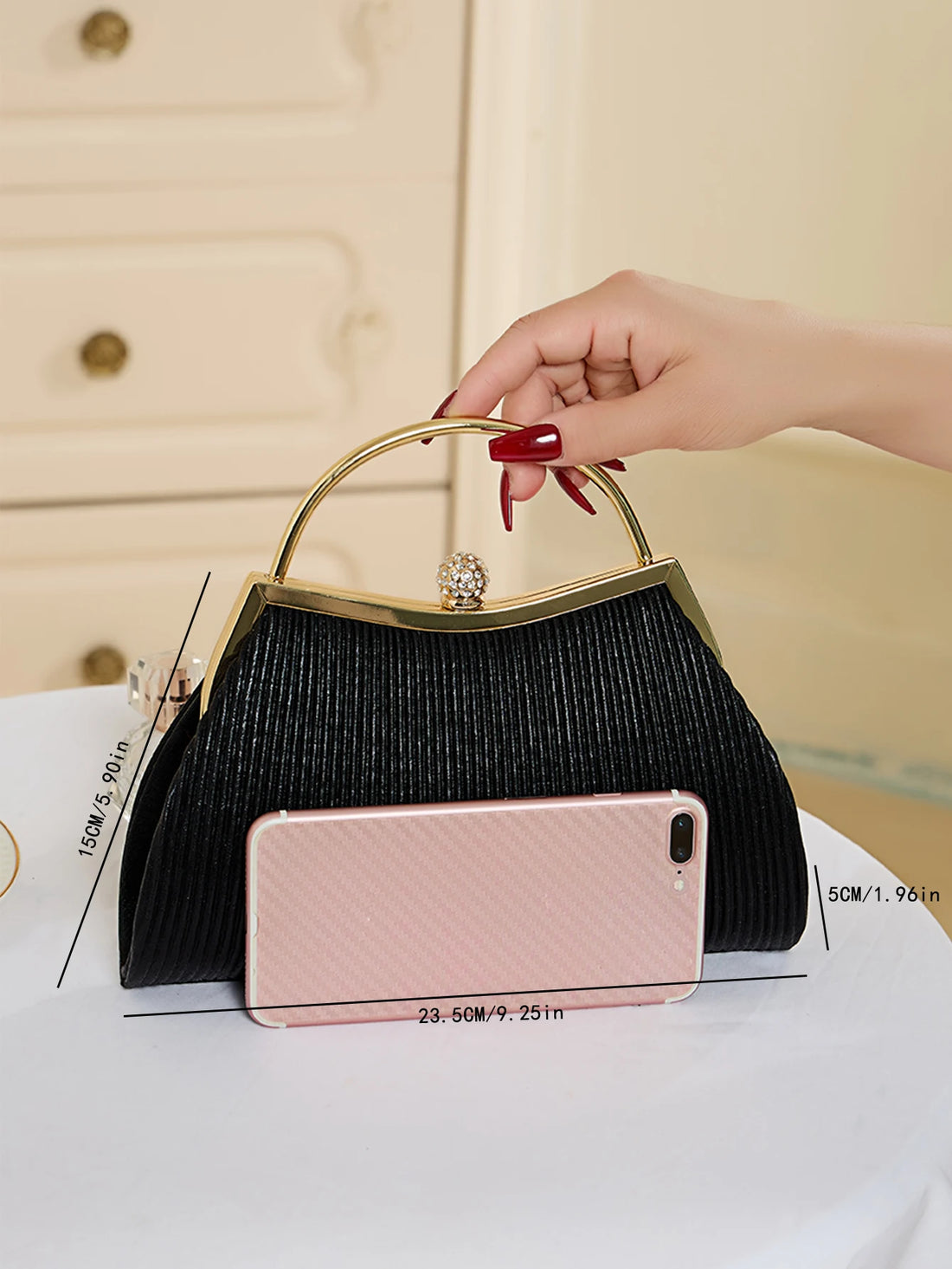 Women's party striped handbags, perfect bridal handbags for dances and party events