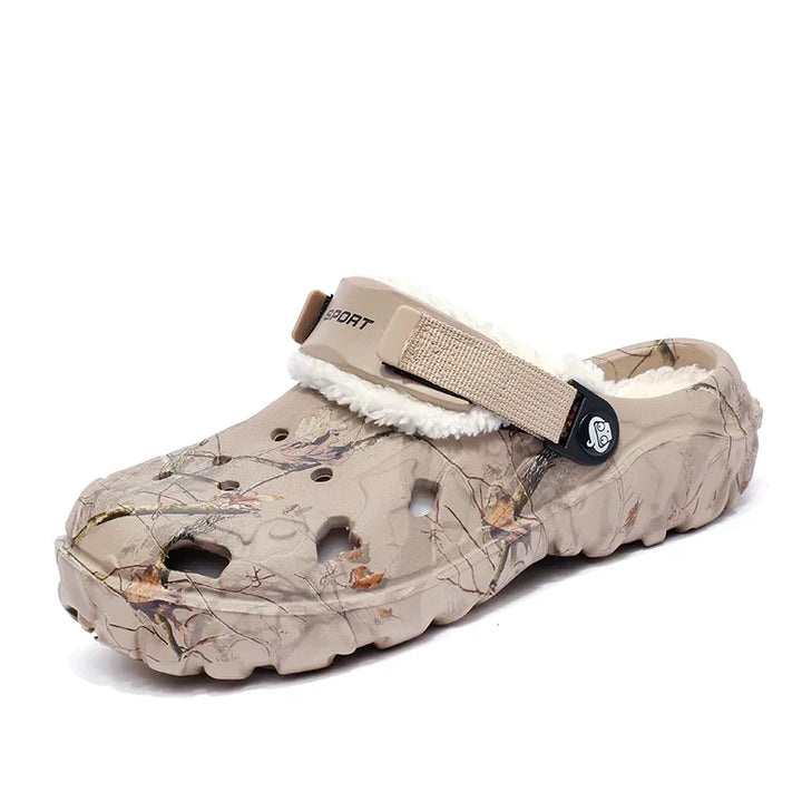 Men Casual Non Slip Plush Fur Clogs for Men