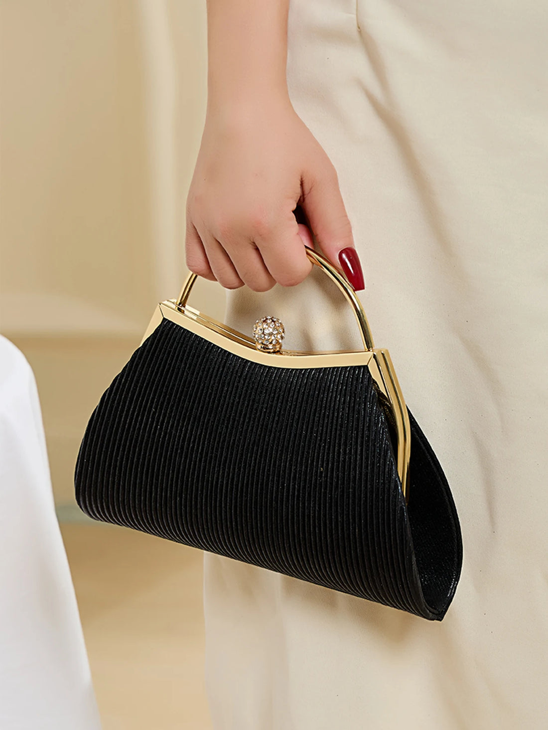 Women's party striped handbags, perfect bridal handbags for dances and party events
