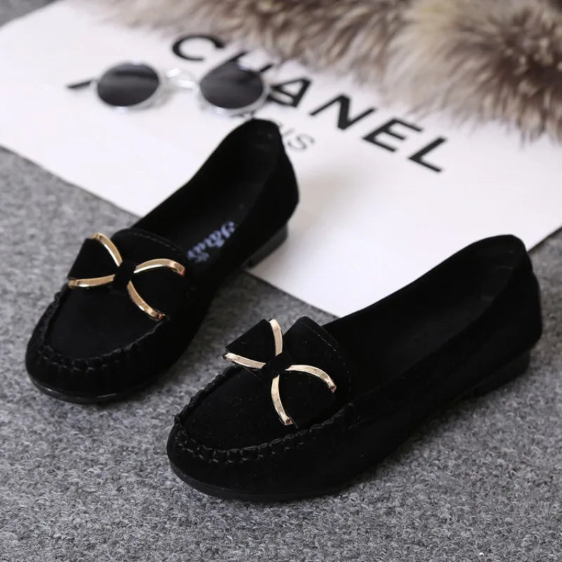 Ladies Elegant Butterfly-Knot Comfortable Shoes Women Soft Classic Office Shoes