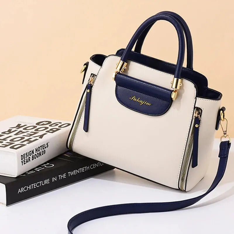 Striped Crossbody Bag, Women's Elegant Office & Work Purse