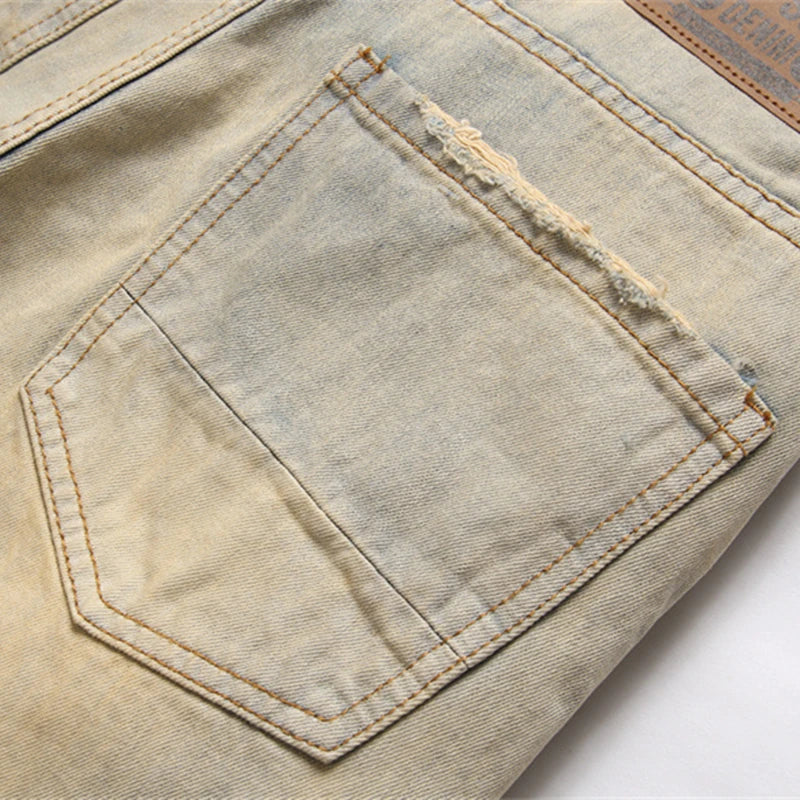 2025 New Men's Punk Designer Jeans Ripped