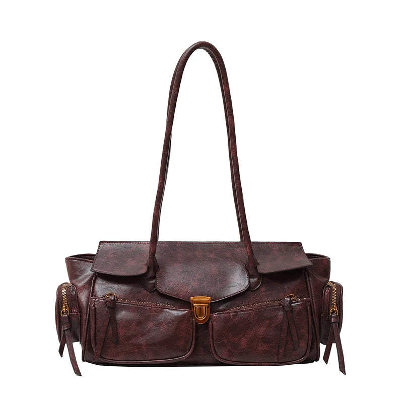 Multi Pockets Large Capacity Satchels 2025 Winter Latest Luxury Handbags