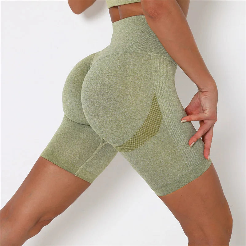 Women Shorts Yoga Gym Seamless High Waist Workout Cycling Sports Clothes