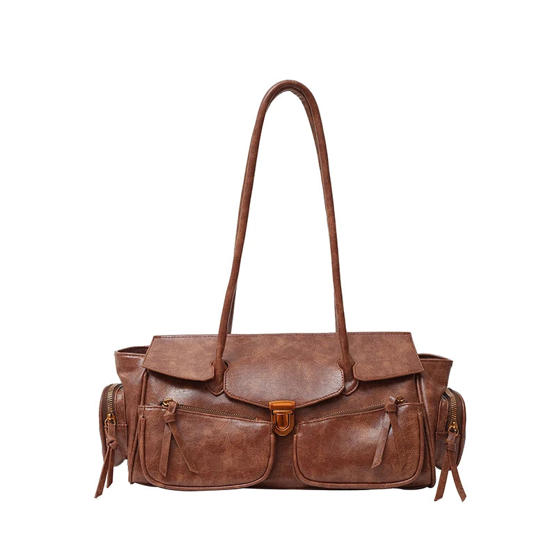 Multi Pockets Large Capacity Satchels 2025 Winter Latest Luxury Handbags