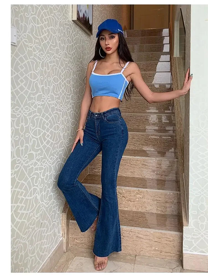 Jeans Women High Waist Fashion Stretch tall and thin Trousers streetwear retro Jeans