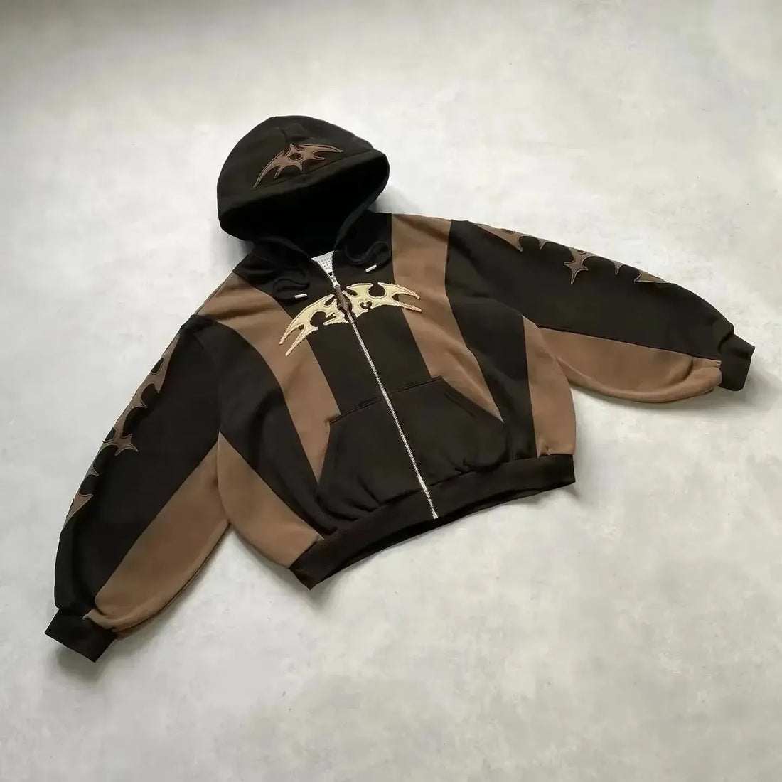 2025 High Street Trend Vintage Hoodie for Casual Loose Sweatshirt
