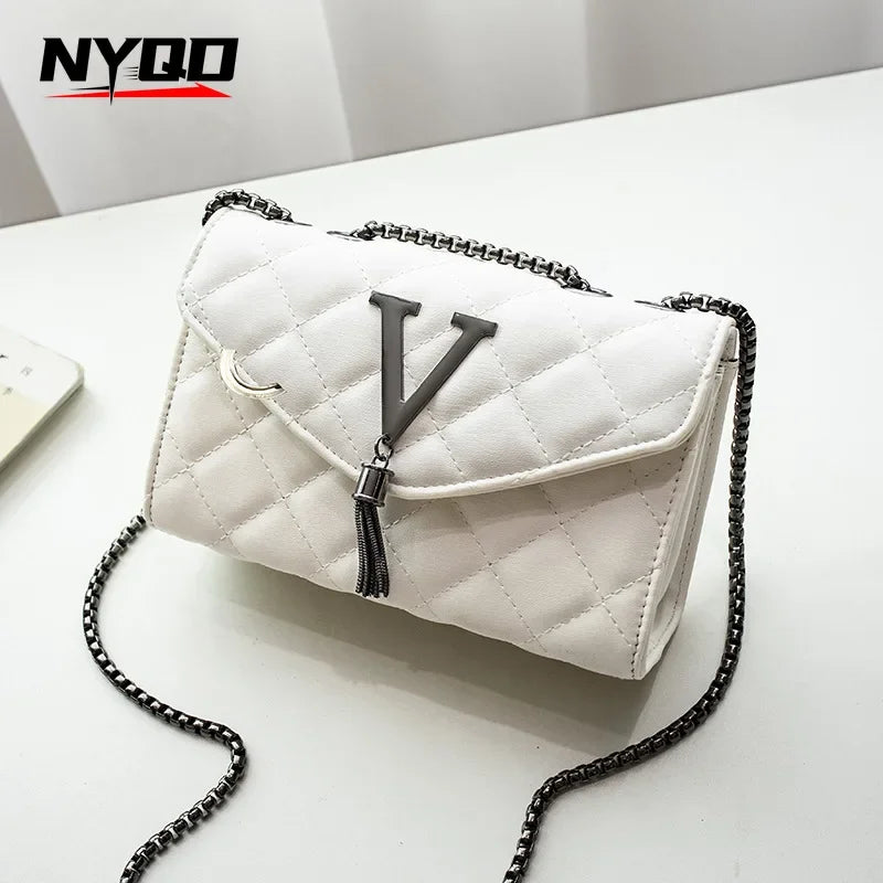 Classic Ladies Diamond Shoulder Crossbody Square Bag Luxury Handbags and Purse