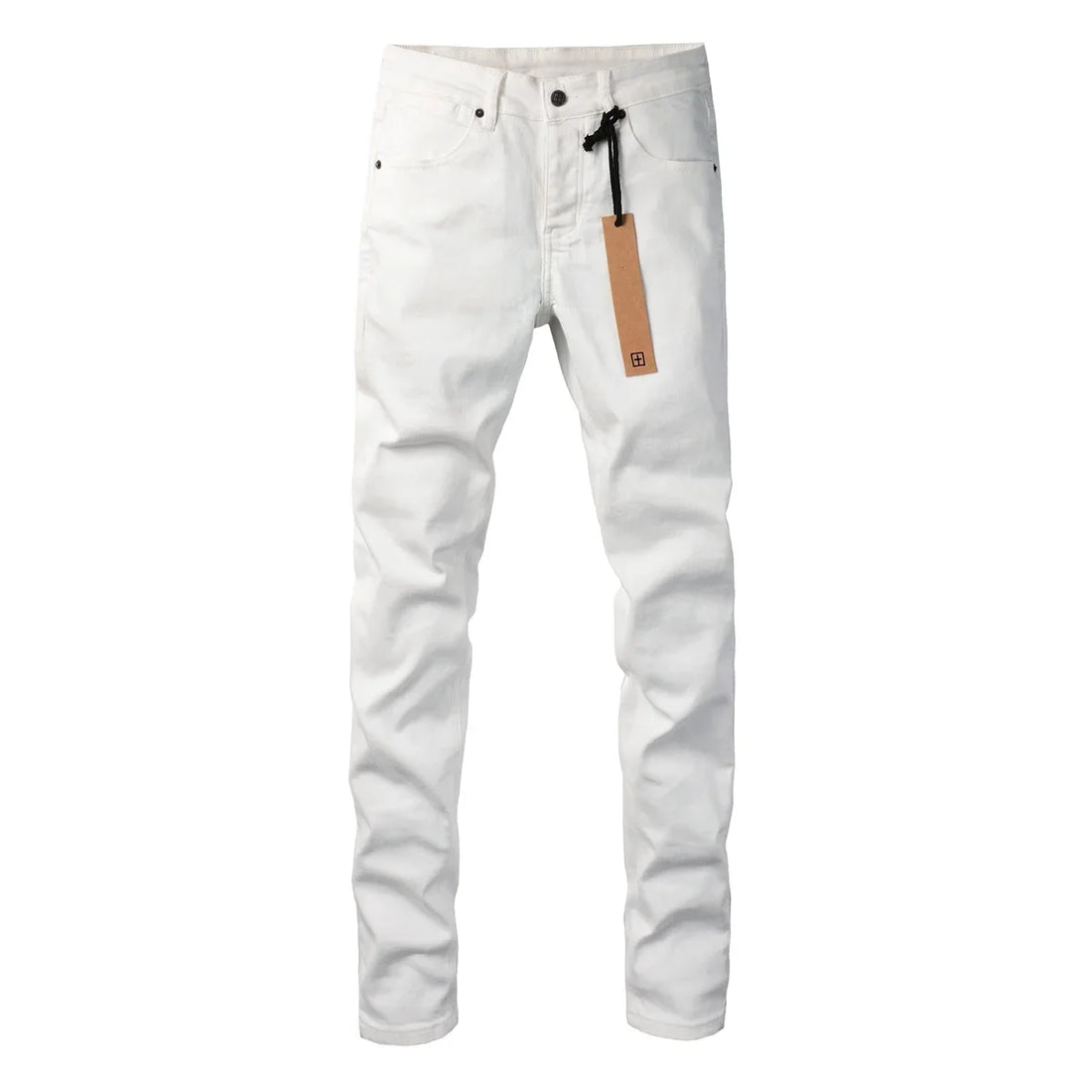 Skinny Denim Designer Pants Ripped Frayed Trousers