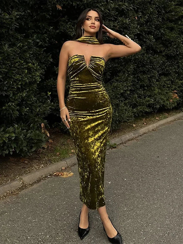 Fashion Sleeveless Backless Women's Long Dress