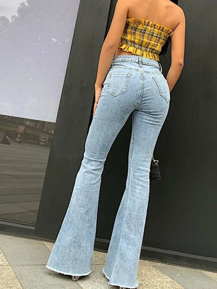 Jeans Women High Waist Fashion Stretch tall and thin Trousers streetwear retro Jeans