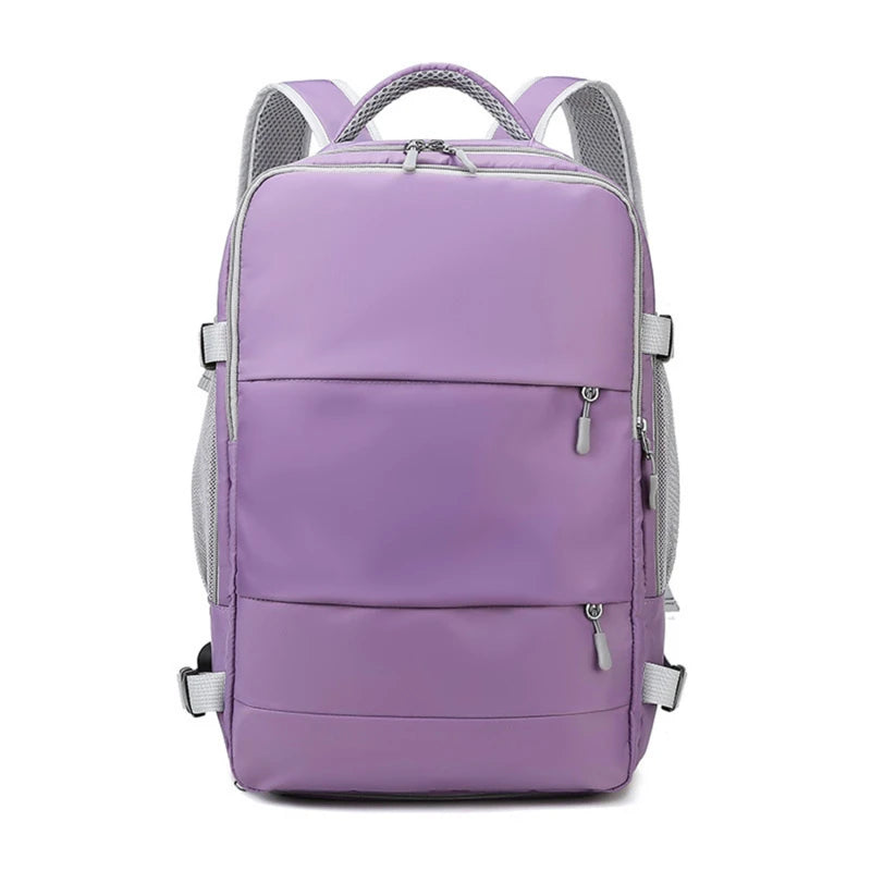 Travel Backpack Waterproof Anti-Theft Casual Bag with Luggage Strap & USB Charging