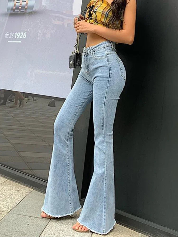 Jeans Women High Waist Fashion Stretch tall and thin Trousers streetwear retro Jeans