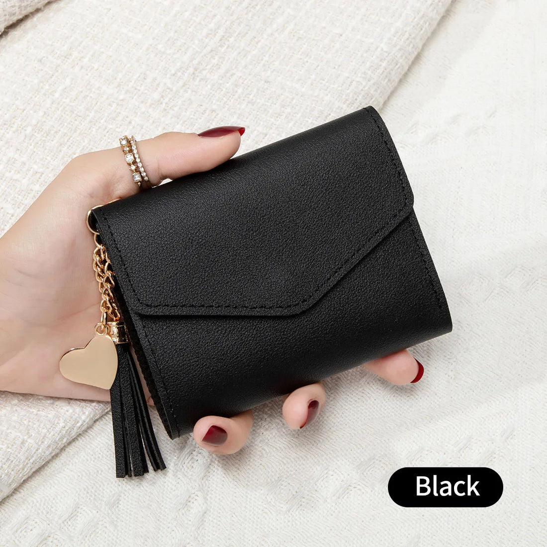 Fashion ultra-thin tri-fold hand-held coin purse minimalist credit card