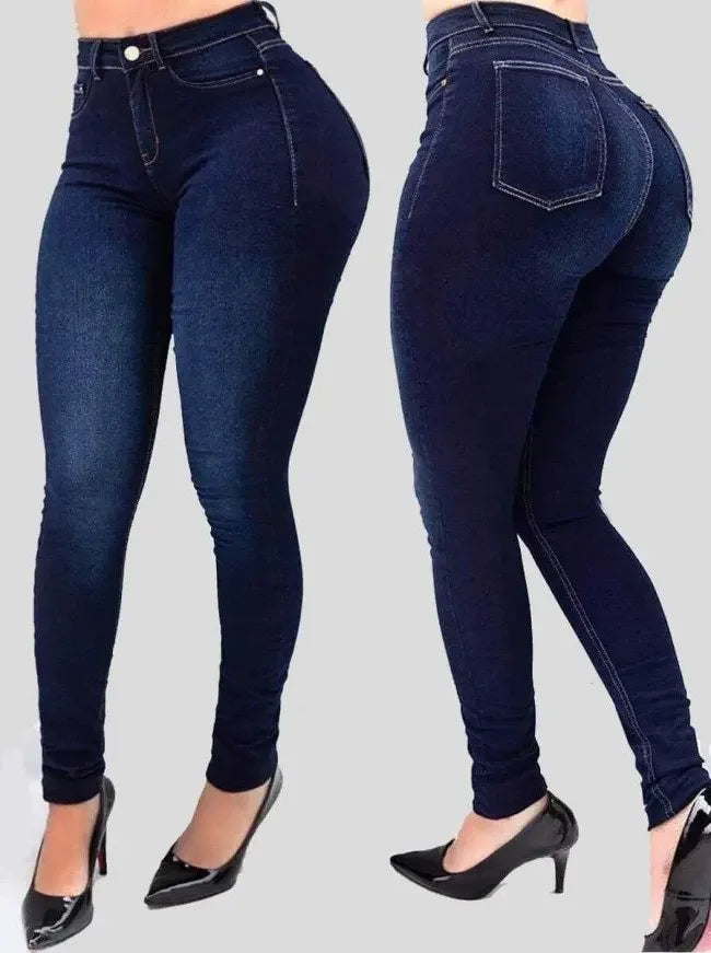 High Waist Stretch Slim Fit Skinny Pants Denim