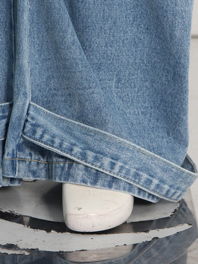 New Designer 2025 Casual Denim Trousers Streetwear
