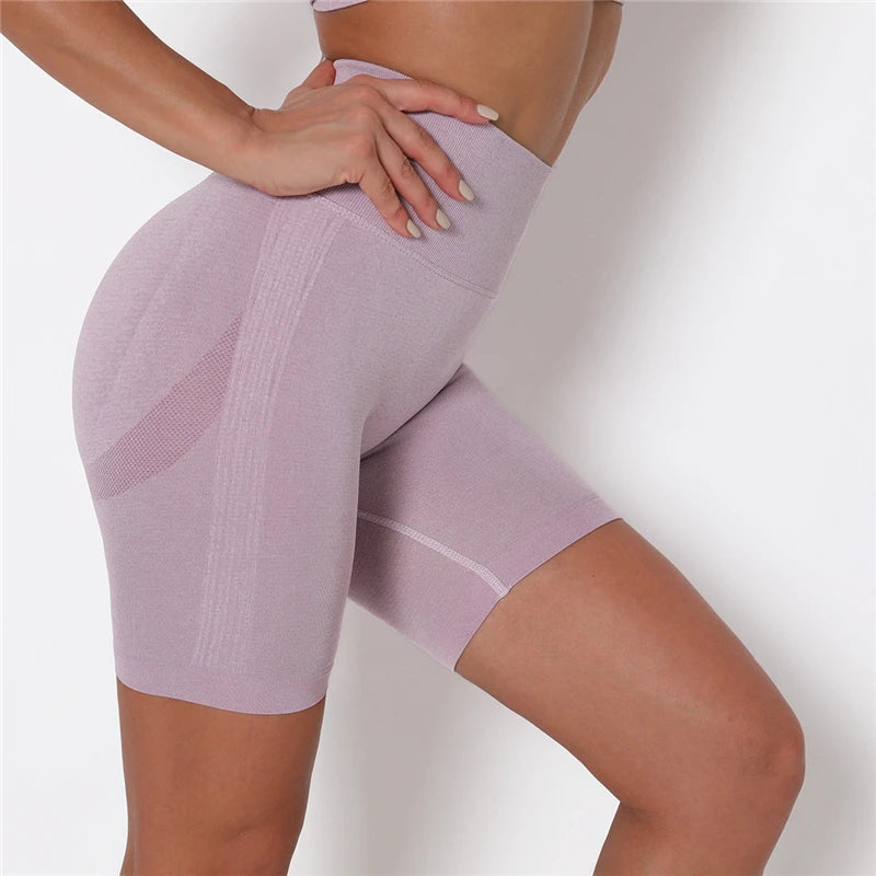 Women Shorts Yoga Gym Seamless High Waist Workout Cycling Sports Clothes