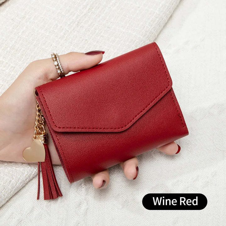 Fashion ultra-thin tri-fold hand-held coin purse minimalist credit card