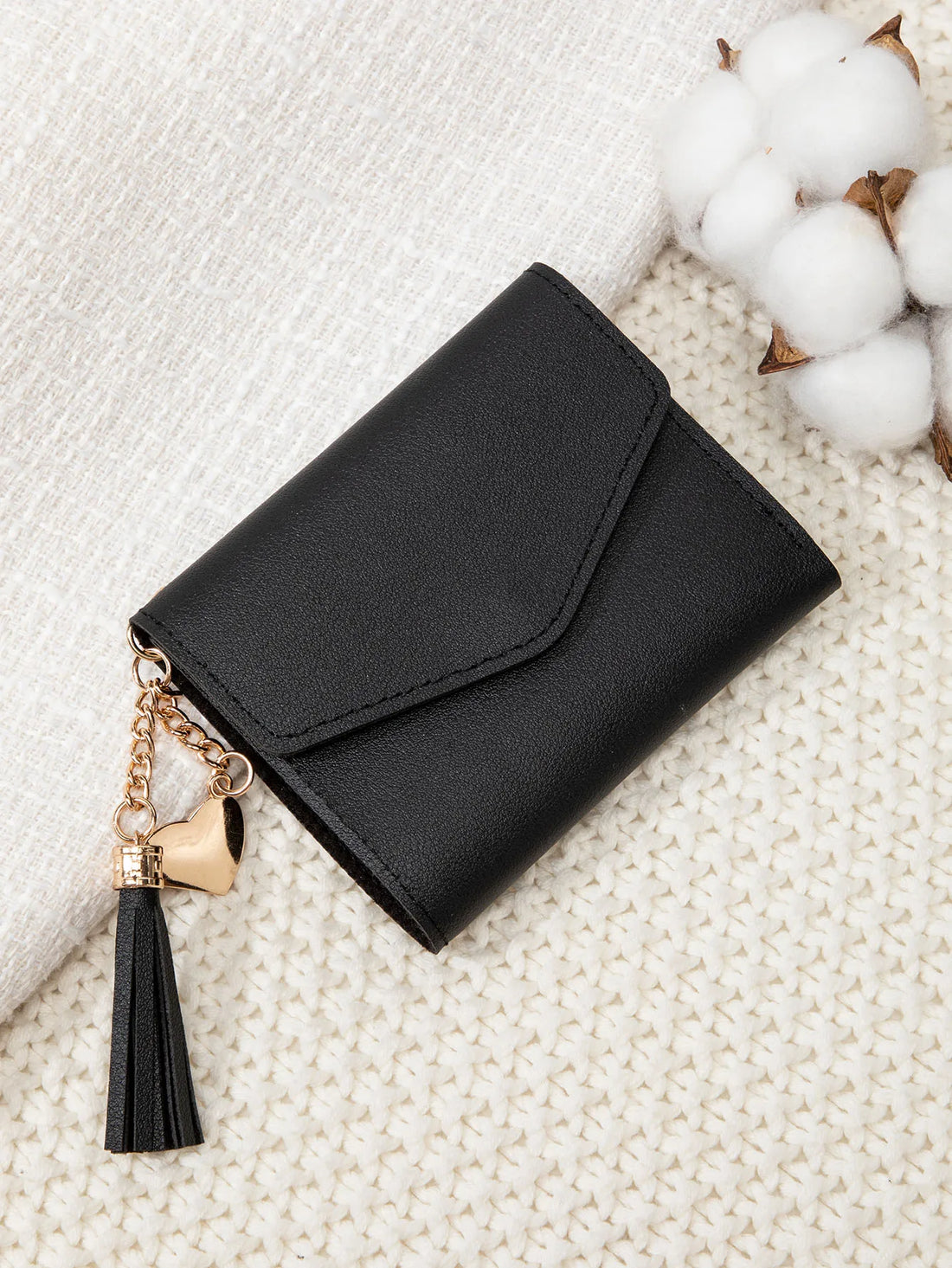 Fashion ultra-thin tri-fold hand-held coin purse minimalist credit card