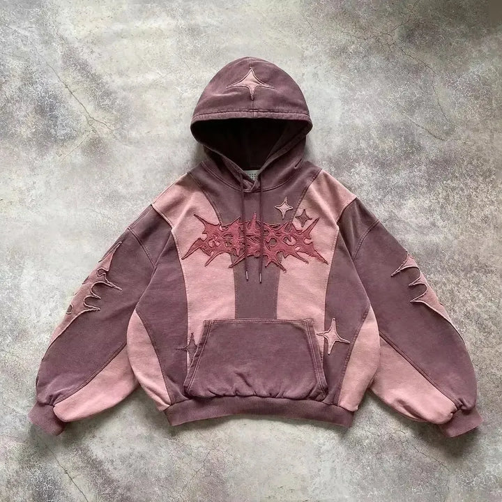 2025 High Street Trend Vintage Hoodie for Casual Loose Sweatshirt