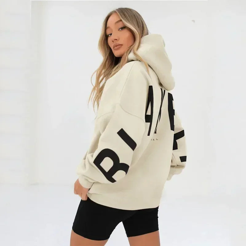 Sweater Women Super Large Hooded Sweatshirt Long Sleeved Y2K Top