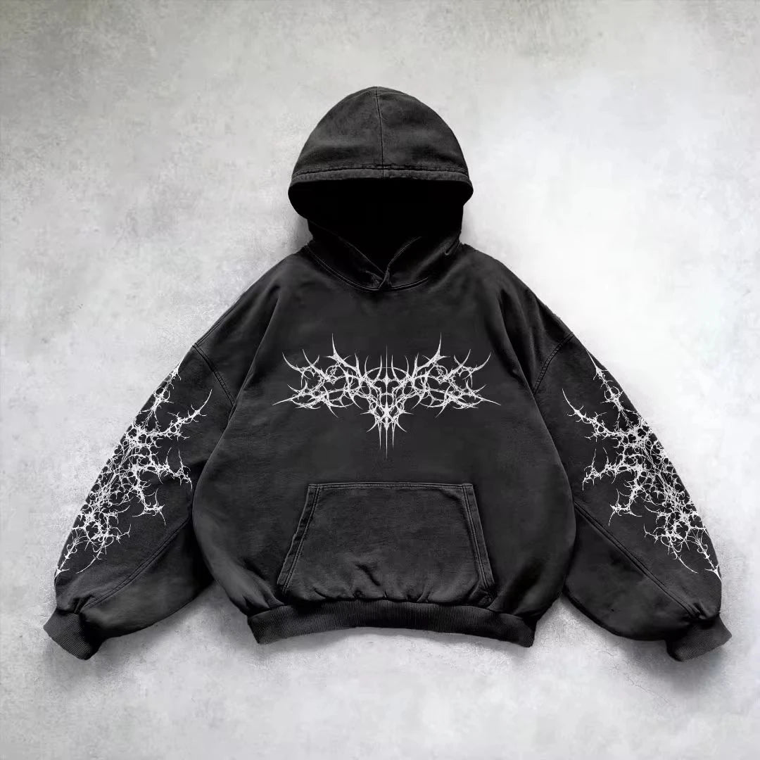 High Street Casual Joker Loose Sweatshirt Couple Punk Pullovers Hoodie