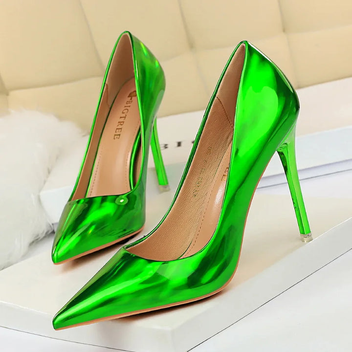 Women Fetish 10.5cm High Heels Pumps Lady Scarpins Office Party Shoes