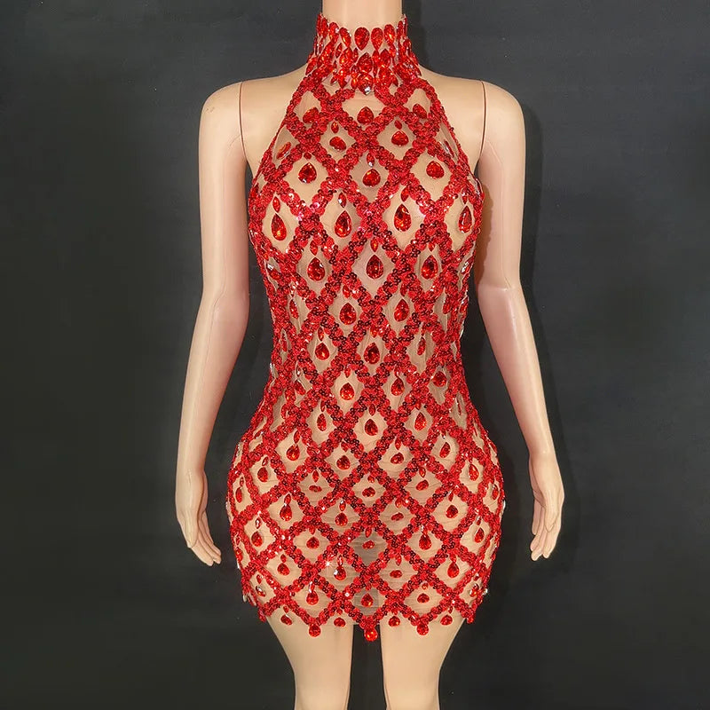 New Mesh Dress Luxury Evening Celebrate Prom Birthday Party
