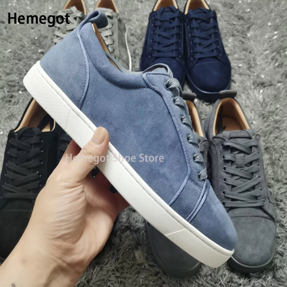 Low Top Rivets Sneakers for Men Lace-Up Platform Casual Shoes High Quality Studded Couple Casual Shoes White Black Men's Shoes